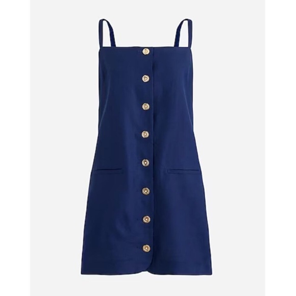 J. Crew Dresses & Skirts - J. Crew Navy Blue Button-Front Mini Dress